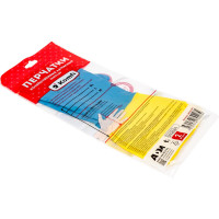 Хозяйственные латексные перчатки Komfi БИКОЛОР, S, синий+желтый 120784