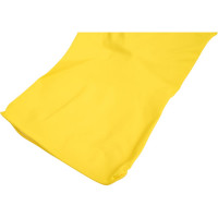 Хозяйственные латексные перчатки Komfi с х/б напылением, L, желтые 126936