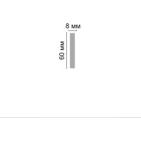 Молдинг с рисунком Stenopol 60х8х2000 мм под покраску C7043
