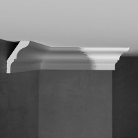 Плинтус потолочный Stenopol 55х39х2000 мм под покраску C7112