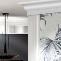 Плинтус потолочный Stenopol 55х39х2000 мм под покраску C7112