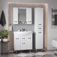 Тумба с раковиной Onika Балтика 80 напольная, белая 108023