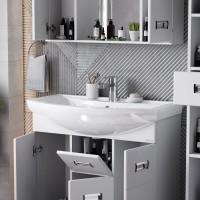 Тумба с раковиной Onika Балтика 80 напольная, белая 108023