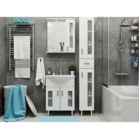 Тумба с раковиной Onika Кристалл 60 напольная, белая 106123