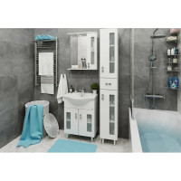 Тумба с раковиной Onika Кристалл 60 напольная, белая 106123