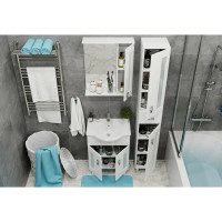 Тумба с раковиной Onika Кристалл 60 напольная, белая 106123