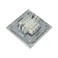 3-клавишный выключатель NE-AD 10А, 250В, Aras, Серебро, 93-122-33