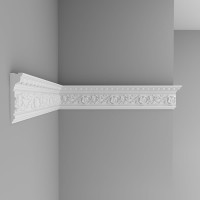 Потолочный карниз Decomaster с рисунком, подходит к натяжному потолку, 110х29х2000 мм D225A