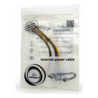 Кабель-разветвитель питания, Cablexpert Molex 3pin(M)+Sata 15pin(M) / PCIe 8pin(M), медн.проводник, 15см, пакет CC-PSU-82