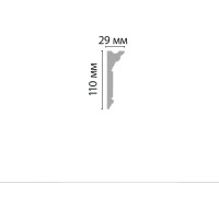 Потолочный карниз Decomaster с рисунком, подходит к натяжному потолку, 110х29х2000 мм D225B