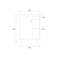 Тумба с раковиной Onika ТИМБЕР белый матовый/дуб сонома 60 106115