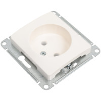 Розетка Systeme Electric Glossa без заземления,16А, 250В, механизм, молочный SE GSL000941