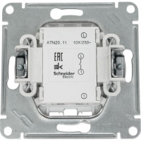 1-клавишный выключатель Systeme Electric AtlasDesign Art Белый сх.1, 10АХ, механизм SE ATN200111