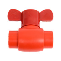 Шаровой кран Blue Ocean противопожарный - 20 красный, полипропиленовый Fire-S-B1 PPRF/BV/PPR/-1(R)-20