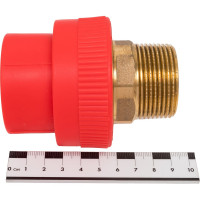 Резьбовая муфта Blue Ocean "Fire Secure" (нар) - 40x1.1/4" под ключ, противопожарный полипропилен Fire-S-B1 PPRF/HTEA(R)-40х1.1/4"