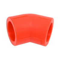 Полипропиленовый противопожарный угол Blue Ocean 45 - 25, красный Fire - S - B1 PPRF/45E(R) - 25