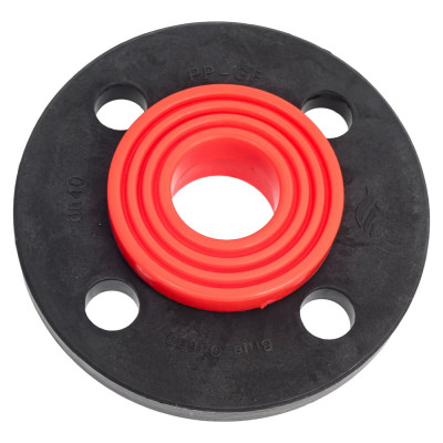 Фланец в комплекте с втулкой и прокладкой Blue Ocean "Fire Secure" - 40мм, противопожарный полипропилен Fire-S-B1 PPRF/FL/C(R)-40