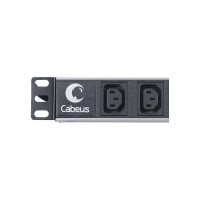 Блок розеток Cabeus для 19 шкафов горизонтальный 8 розеток IEC 320 C13 10 A IEC PDU-8I-2IEC