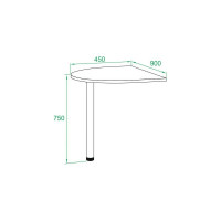 Приставной стол СОКОЛ венге СПР-03 СПР03В5