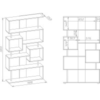 Стеллаж СОКОЛ венге/беленый дуб СТ-2 СТВ5бд5