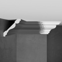 Плинтус потолочный Stenopol 77х77х2000 мм под покраску C7154