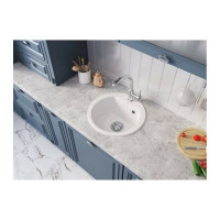 Кухонная мойка Polygran ATOL-460 (№36 Белый Хлопок) 678910