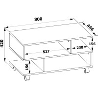 Журнальный стол СОКОЛ белый СЖ-6 00-00010623