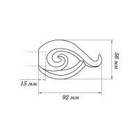 Наконечник Peora Бутон белое золото 16 мм 2 шт 66273