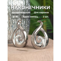 Наконечник Peora Бутон хром глянец 16 мм 2 шт 55172