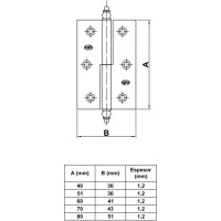 Петля Amig (покрытие латунь; антик) IZ-Правая 541-70х43 А (IZ)
