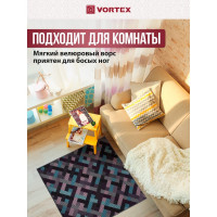 Влаговпитывающий коврик VORTEX Velur Исландия 90x90 см 24342