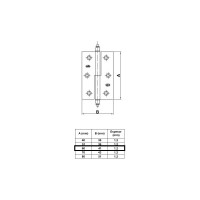 Петля Amig покрытие латунь антик IZ-Правая 541-60х40 А (IZ)
