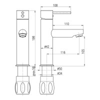 Смеситель для умывальника RavSlezak SEINA SE928.5SM
