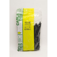 Стяжки SapiSelco черного цвета, 7,5x180 мм, полиамид 6.6, уп. 100 шт. SEL.3.430R
