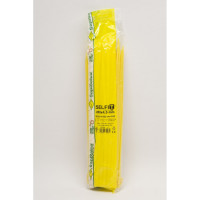 Стяжки SapiSelco желтого цвета, 4.5x280 мм, полиамид 6.6, уп. 100 шт. SEL.14.425R