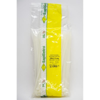 Многоразовые стяжки SapiSelco белого цвета, 7.5x280 мм, полиамид 6.6, уп. 100 шт. RIA.2.233