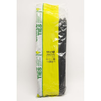 Стяжки SapiSelco УФ-стойкие, самозатухающие, черного цвета, 7.5x360 мм, 6.6, уп. 100 шт. SEL.UVV2.434