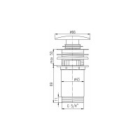 Водослив для умывальника RavSlezak MD0485SM