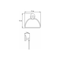 Держатель полотенца кольцо Ekko E1604-2