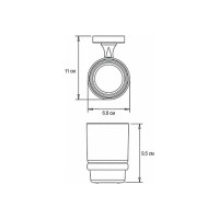 Держатель + стакан бронза Ekko E3706