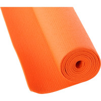 Коврик для фитнеса и йоги Larsen PVC, оранжевый, 173x61x0.4 см 4690222157093