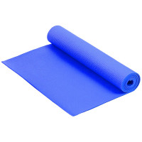Коврик для фитнеса и йоги Larsen PVC, синий, 173x61x0.6 см, повышенной плотности 4690222157130