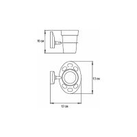 Держатель со стаканом для зубных щеток Ekko E1606-1