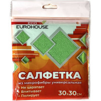 Салфетка из микрофибры универсальная EUROHOUSE 30х30 см 13107