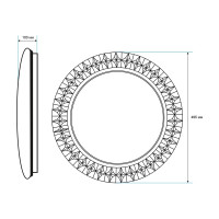 Настенно-потолочный светильник TANGO 80Вт с ДУ LED "КОМИЛЬФО" 1200353
