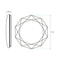 Настенно-потолочный светильник TANGO 80Вт с ДУ LED "КРИСТАЛЛ" 1196410