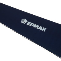 Ножовка по дереву ЕРМАК 500мм с деревянной обрезиненной ручкой, универсальный зуб, 4 мм 663-130
