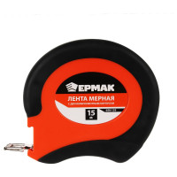 Мерная лента ЕРМАК металл 15м, двухкомпонентный корпус 658-153