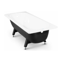 Стальная ванна ВИЗ REIMAR 140x70x40 см, с опорной подставкой, без ранта, белая орхидея R-44901