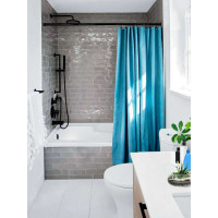 Комплект черный карниз для ванной Bath Plus KKAK-05